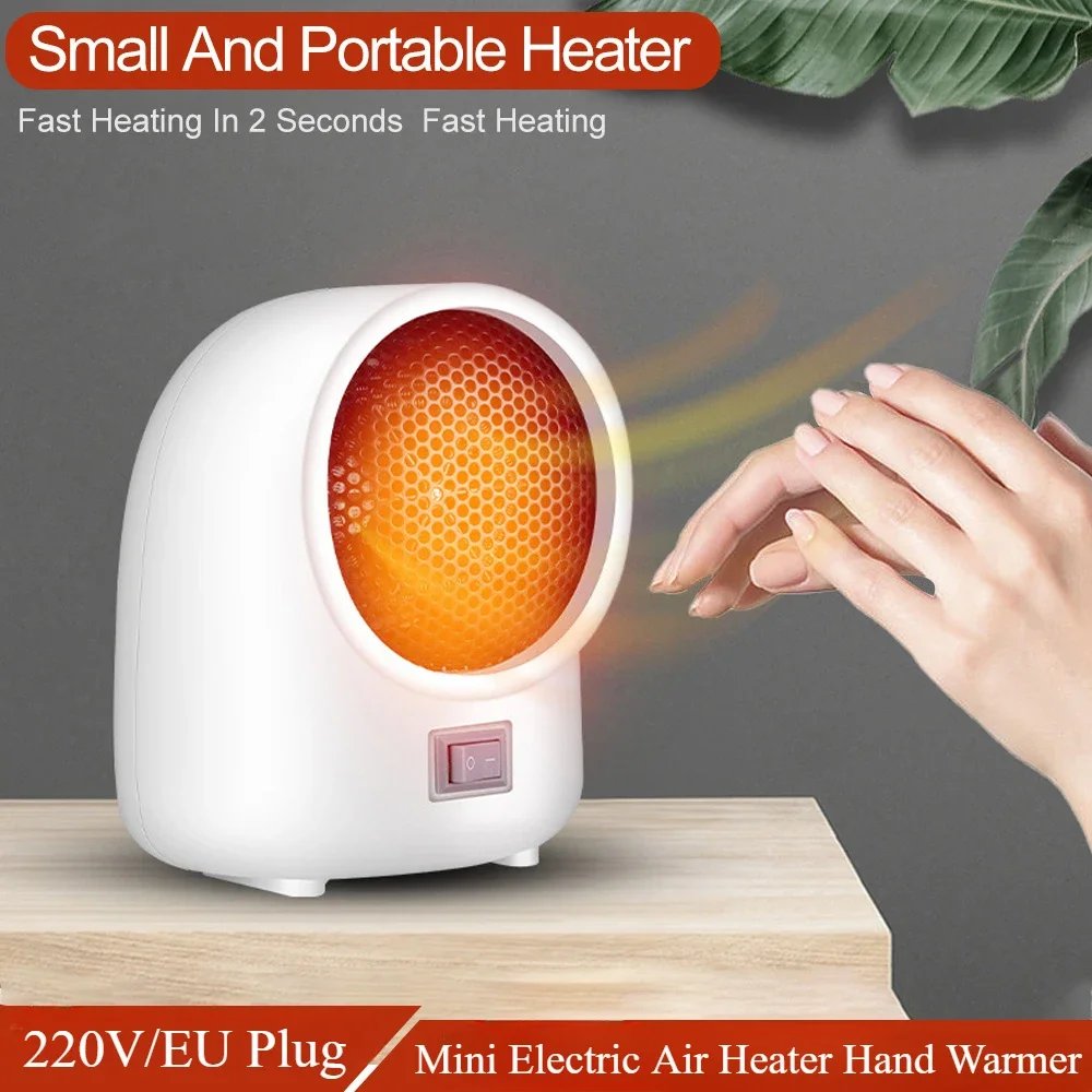 Hand Warmer Electric - 220V ร้อนพัดลมเครื่องทําความร้อนมินิไฟฟ้าเดสก์ท็อป Quick เครื่องทําความร้อนแบบพกพาไฟฟ้าสําหรับ Home Office