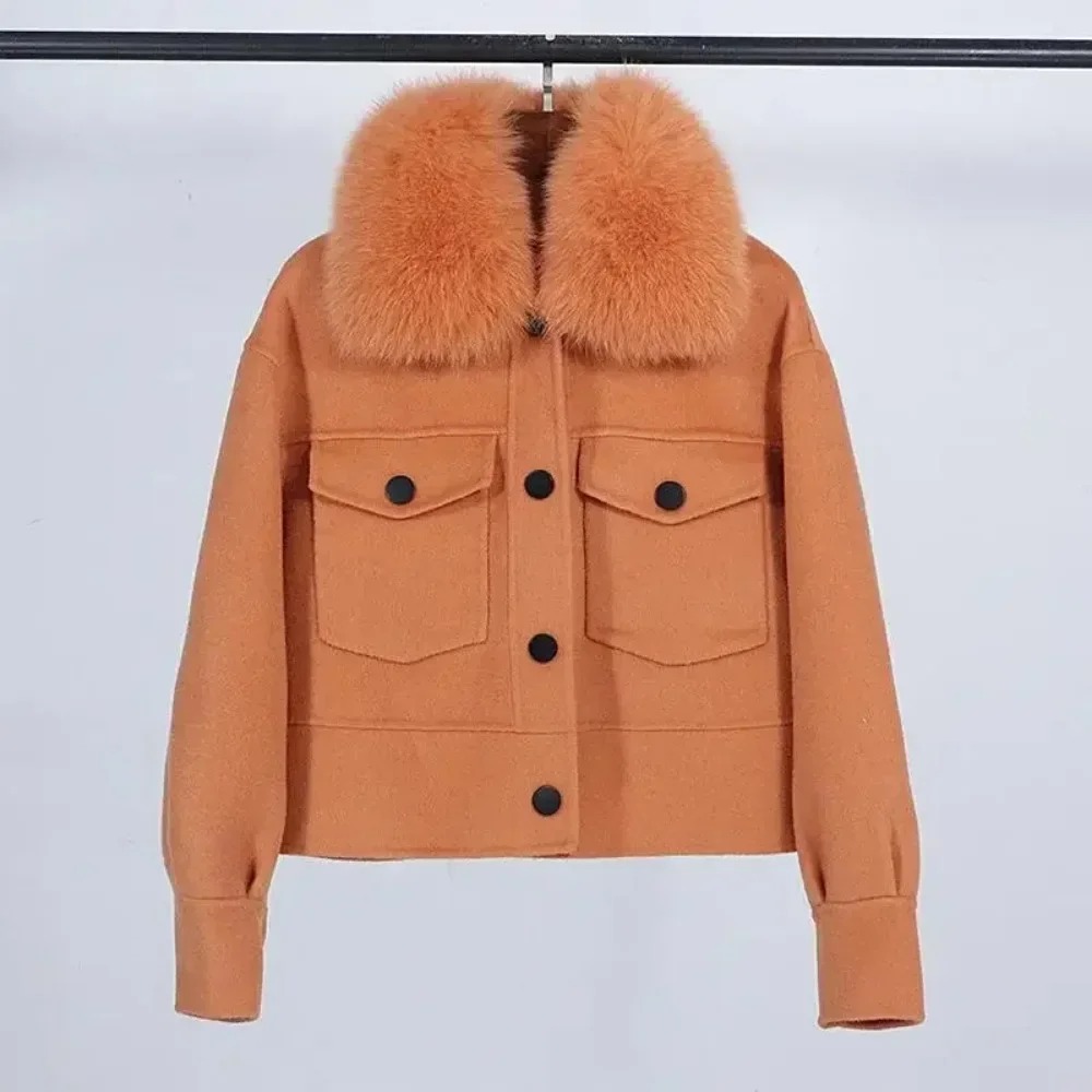 ขนสัตว์ผู้หญิงเสื้อขนสัตว์ฤดูใ - Wool Coat Peacoat บทวิจารณ์และราคา
