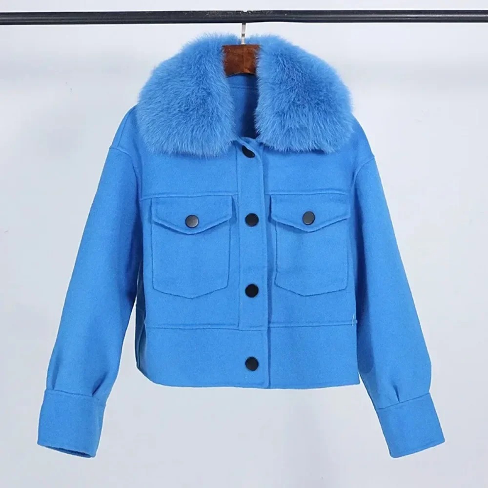 ขนสัตว์ผู้หญิงเสื้อขนสัตว์ฤดูใ - Wool Coat Peacoat บทวิจารณ์และราคา