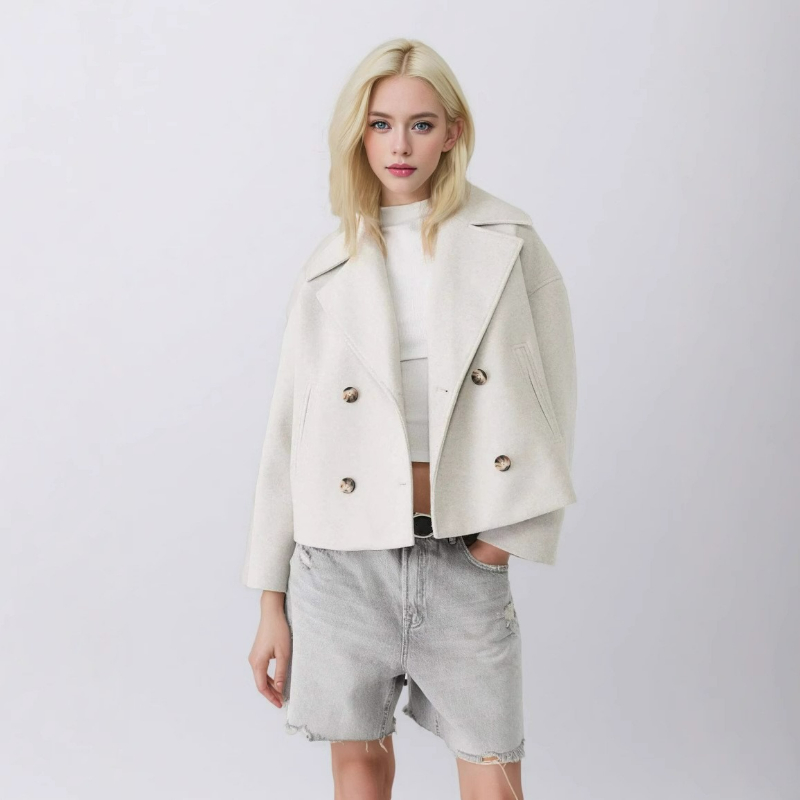 ผู้หญิงเสื้อขนสัตว์ Elegant สั - Wool Coat Peacoat บทวิจารณ์และราคา