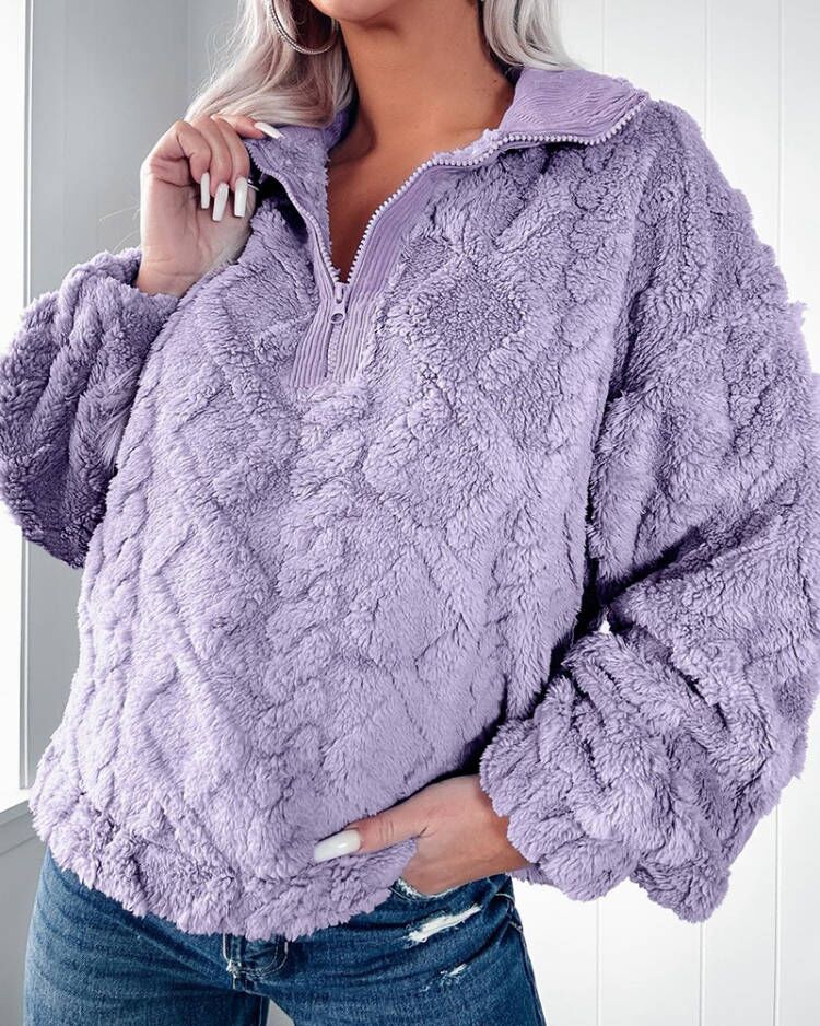 เสื้อสเวตเชิ้ตผู้หญิงผ้าเชอร์ป - Sherpa Hoodie Fleece บทวิจารณ์และราคา