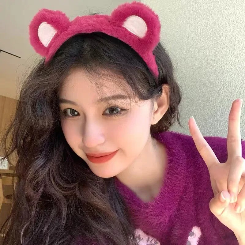 1-5 ชิ้น ที่คาดผมลายหมีสตรอว์เ - Winter Headband Fleece บทวิจารณ์และราคา