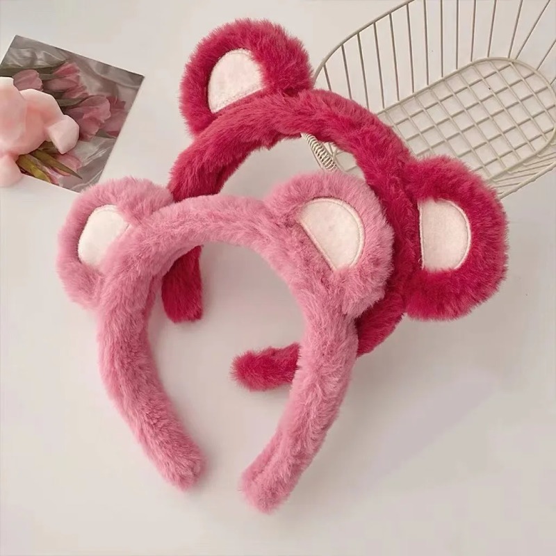 1-5 ชิ้น ที่คาดผมลายหมีสตรอว์เ - Winter Headband Fleece บทวิจารณ์และราคา