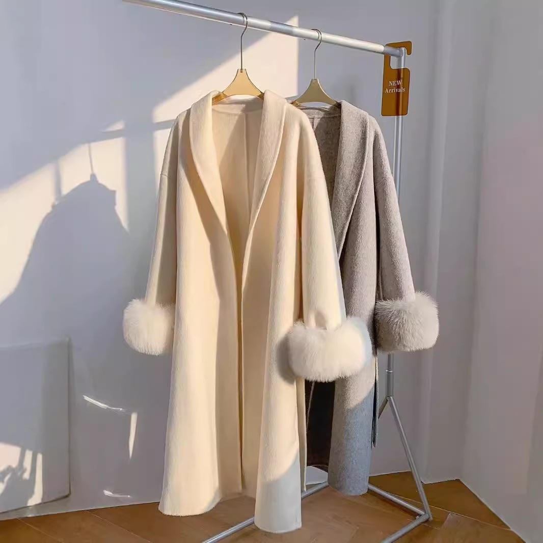 เสื้อโค้ทผู้หญิงขนสัตว์แท้แบบย - Wool Coat Peacoat บทวิจารณ์และราคา