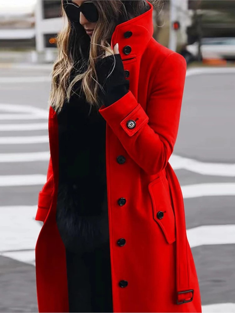 เสื้อโค้ทขนสัตว์สำหรับผู้หญิง  - Wool Coat Peacoat บทวิจารณ์และราคา
